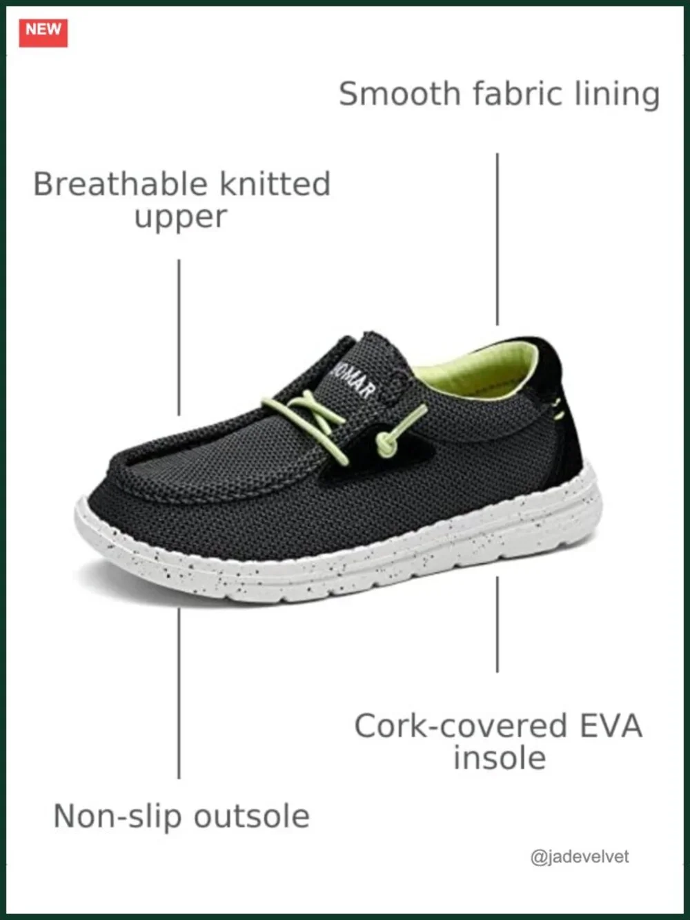 Boys Slip-on Knitted Loafers Breathable Lightweight School Shoes